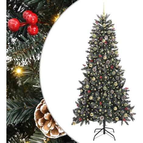 Sapin de Noël artificiel Vert 240 cm PVC, plastique et acier vidaXL (1/5)