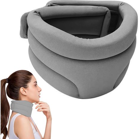 1 Collier cervical, semi-rigide réglable, en éponge, pour soutien du cou, réduction douleur, homme femme
