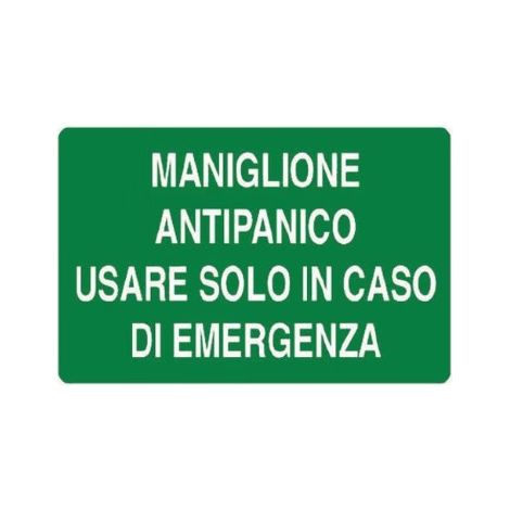 PUBBLICENTRO - CARTELLO MANIGLIONE ANTIPANICO 300X200 AL