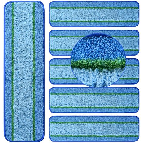 Lot de 6 lingettes de nettoyage en profondeur compatibles avec la gamme de balais Bona, lingettes en microfibre lavables et réutilisables pour parquets et surfaces multiples. (1/5)