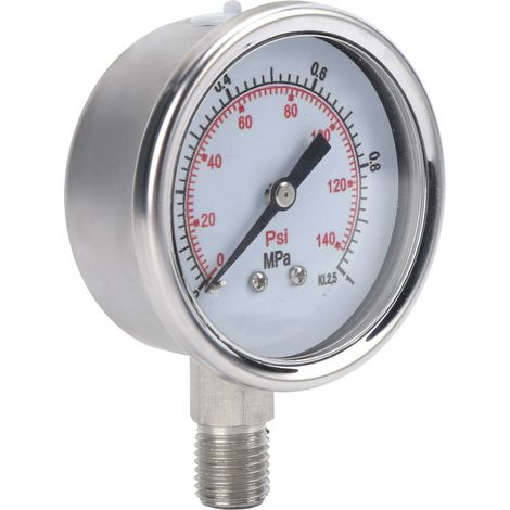 Manometer aus Edelstahl, Industriequalität, präzise Messung 0–1,0 MPa, M14x1,5, Y-60BF (1/5)