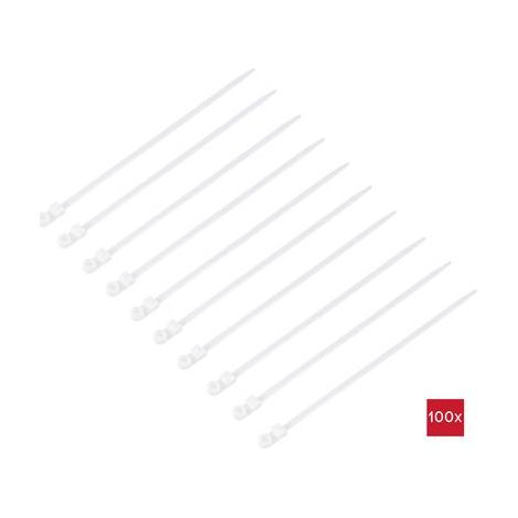 TRU COMPONENTS TC-12814204 SERRE-CÂBLE 200 MM 4.8 MM NATUREL AVEC EMBASE À VISSER 100 PC(S)