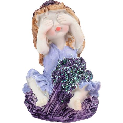Statue de fée des fleurs en résine, ornement féerique multifonctionnel pour jardin extérieur.