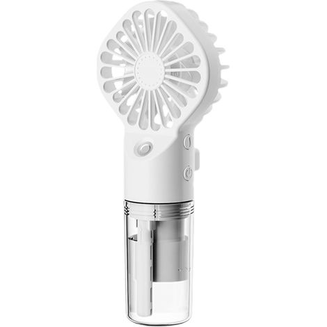 Mini Ventilateur Brumisateur Portable 15.7x6.8 Cm à Main, Rechargeable avec 4 Vitesses Réglables pour Voyage, Extérieur, Bureau, Maison (1/5)