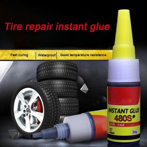 Ortviai Colle Rapide pour Réparation de Pneus – Colle Puissante Noire pour Voitures, Vélos et Camions, Sèchage en 30 s