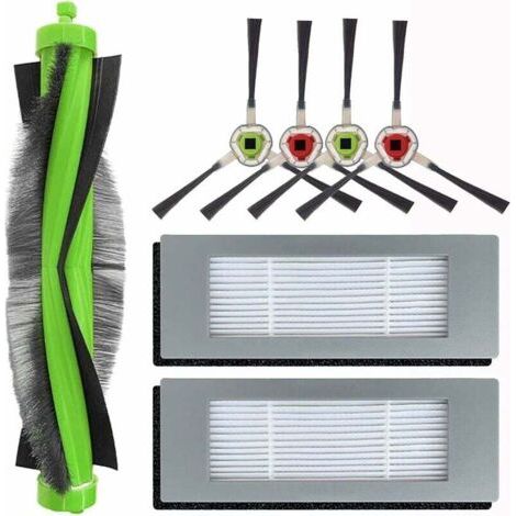 Replacement cleaning accessory set for iRobot Roomba Combo 113 R113840 robotic vacuum cleaner, spare parts for robotic vacuum cleaners, 1 roller brush + 2 filters + 4 side brushes--DTEKGAZ