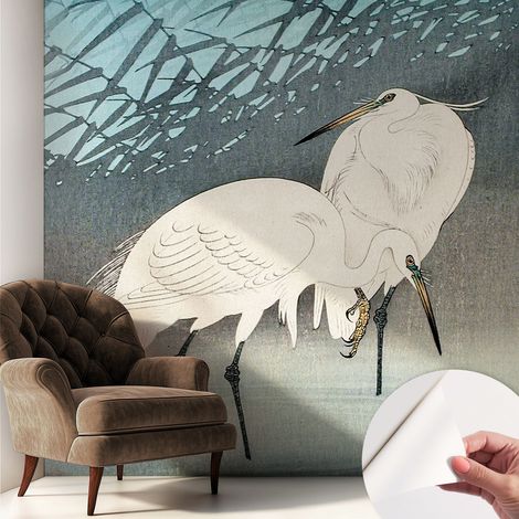 Fotomurale adesivo - parete decorativa - decorazione casa - stile moderno parete - Uccelli delicati 250x250 cm (1/5)
