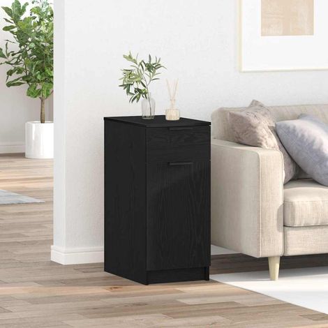 Büroschrank Schwarz Eichen-Optik 33 x 50 x 75 cm Holzwerkstoff