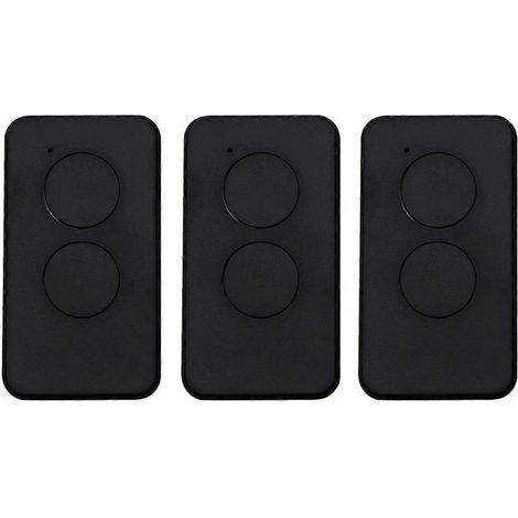Lot de 3 télécommandes noires pour porte de garage (1/5)