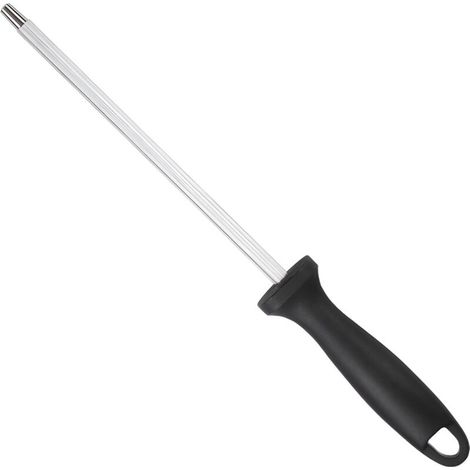 Affilacoltelli in acciaio diamantato, acciaio per affilatura di alta qualità da 32 cm, acciaio per affilatura professionale da 7,5 pollici per coltelli da cucina e forbici da chef, manico in polipropi (1/4)