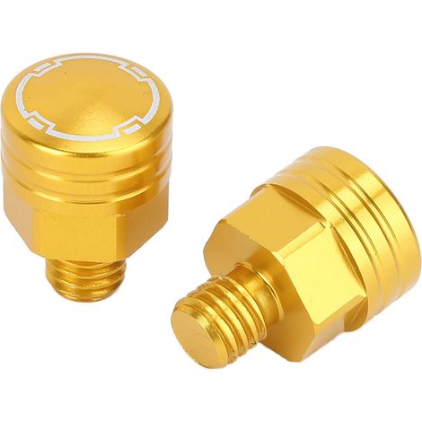 2 Pièces Vis de Rétroviseur Moto SEPP CNC Alliage Aluminium Doré M8x1.25 (1/5)