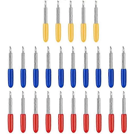 25 pièces de traceurs de découpe Roland pour ordinateur, avec angles de 30, 45 et 60 degrés. Accessoires inclus.-2.35X0.20X0.20CM (1/4)