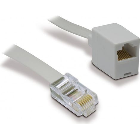 Metronic – Câble Ethernet RJ45 mâle/fem. plat 1,8 m – Rallonge pour connexion réseau – Compatible avec tous les périphériques RJ45