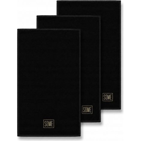 Serviettes de table premium noires 30x50cm 800g/m² BTW0480BA lot de 3 (1/5)