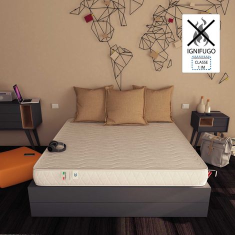 Baldiflex Materasso Hotel Vulpix Alto 24 cm Ignifugo Materasso Singolo misura 80x200 cm