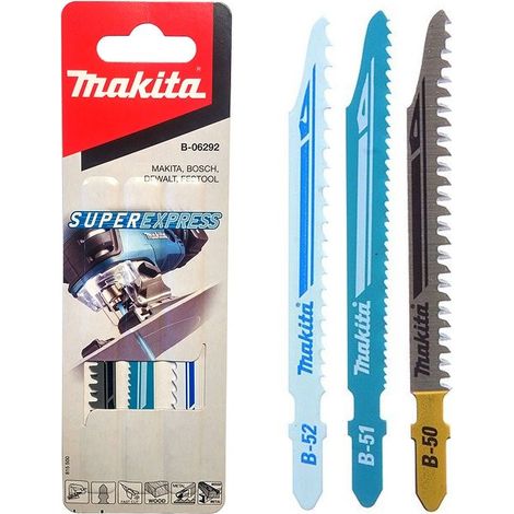 Makita B-06292 Piece Jigsaw Blades Super Express Long Life Blades Wood Metal 3PC (1/3)