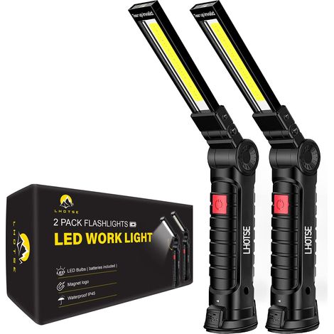 5x LED Arbeitsleuchte aufladbar mit COB und Magnet (1/5)