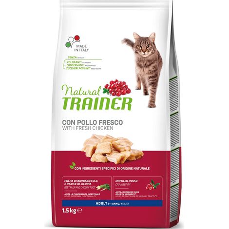 TRAINER SACCO CROCCHETTE GATTO ADULTO NATURAL 1.5 KG POLLO FRESCO