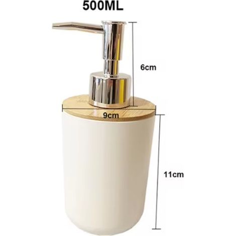 Flüssigseifenspender, Flüssigseifenhalter, 500 ml Fassungsvermögen, bruchsicheres PET, weiß (1/4)