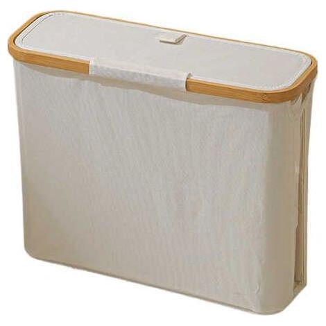 1 porte-rouleau de papier toilette avec couvercle et poignée, pliable, capacité 9 à 12 rouleaux, côtés transparents, usage salle de bain (1/5)