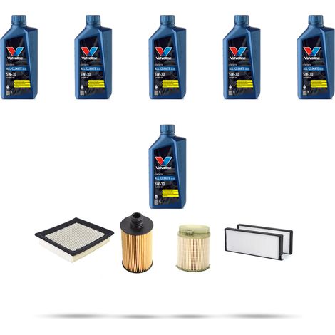 Kit tagliando 4 FILTRI e 6L OLIO compatibile con Ssangyong Rexton W 2.0 di 114kw dal 2013