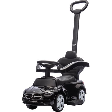 Porteur enfants Mercedes-Benz sous licence officielle, voiture à pousser avec poignée amovible, 91 x 40 x 83 cm, noir (1/5)