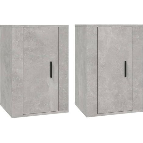 Mobile TV a parete scaffale per televisione multimediale televisione buffet sala da pranzo soggiorno camera da letto 2 pezzi 40 x 34,5 x 60 cm grigio 020028913