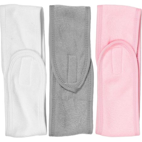 3-Piece Adjustable Double-Layer Cotton Headband for Women (1/5)