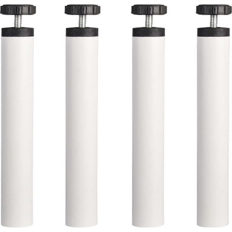 Pieds de meubles en métal en 4 pièces, pieds de meubles ronds, cadre de lit réglable, pieds de support, pieds de support de lit en acier 30 cm (11,8 pouces). (1/5)