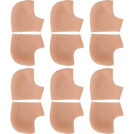Lot de 6 Coussinets Talonnières Absorbant les Chocs Protecteurs avec Trous Couleur Chair (1/5)