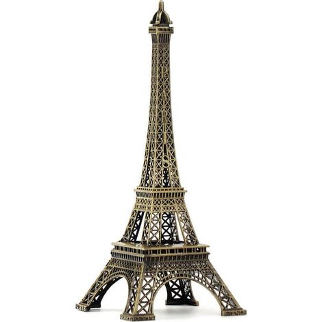 Maquette en métal de la Tour Eiffel rétro européenne à Paris, en fer forgé (1/4)
