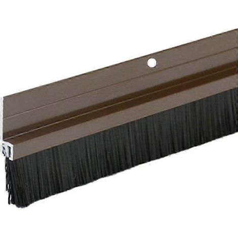 Joint d'étanchéité de bas de porte/cavalier avec plaque en aluminium et poils en nylon (1/2)