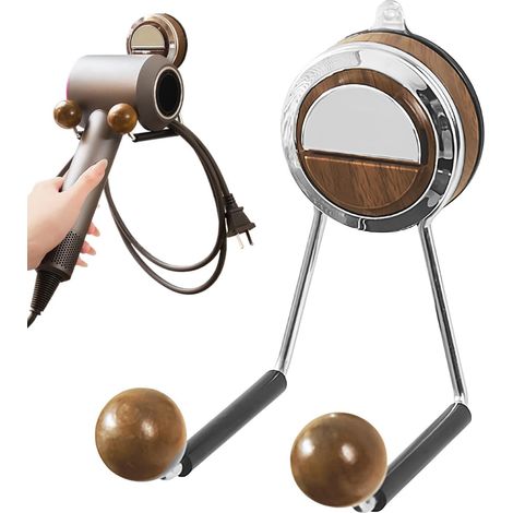 Blow Dryer Hanger, Wall Mount Hook, Vacuum Suction Cup, Bathroom Organization, Heavy Duty Hook, Sticky Hooks, Anti-Scratch Suction Cup Hook and Heavy Duty Blow Dryer Hanger for Bathroom (1/5)