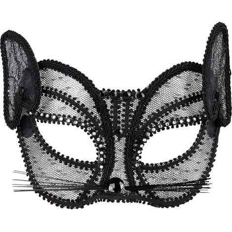 Boland 00202 - Maschera per Occhi in Pizzo, Motivo: Gatto de Luxe, da Donna, Taglia Unica, Colore: Nero (1/3)