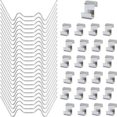 Pack di 50 clip, Z e W per windows serra clip a molla W per serra in vetro, vetro a effetto serra, clip, finestra serra, serra, serra, vetro (1/5)