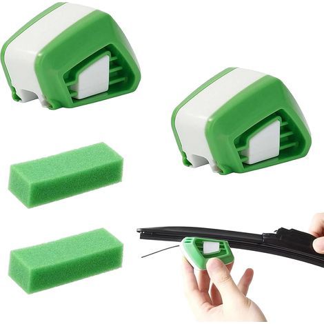 Aiguiseur de balai d'essuie-glace 2 pièces avec 2 éponges, affûteur de balai d'essuie-glace, chiffons de nettoyage pour essuie-glace de voiture, coupe-balai d'essuie-glace universel, pour voiture SUV (1/5)