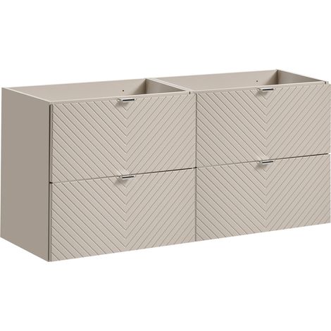 Waschtischunterschrank 120cm Manoa mit 4 Schubladen, Kaschmir