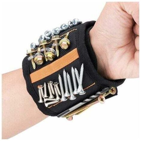 Magnetarmband mit 20 starken Magneten – Das perfekte Geschenk für Männer – Magnetarmband für Handwerker, ideal zum Halten von Werkzeugen, Schrauben, Nägeln und Bohrern (20 Magnete)