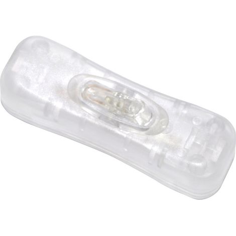 TRU COMPONENTS Schnurschalter Transparent 1 x Aus/Ein 2 A 1 St.