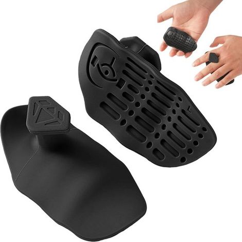 Set de 2 coussinets de grip fitness – Silicone antidérapant – Protection des mains – Haltérophilie, deadlift, tractions – Alternatif aux gants – Noir (1/5)
