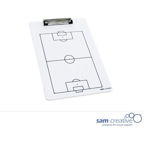 Lavagna a clip per campo da calcio - Lavagna bianca - A4