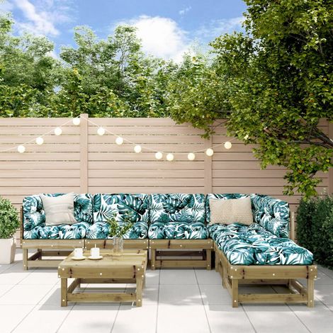 7-tlg. Garten-Lounge-Set Kiefernholz Imprägniert (1/5)