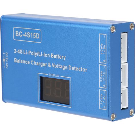 RC-Balancer-Ladegerät für 2S-, 3S- und 4S-LiPo-Akkus, 25 W, hohe Präzision, mit Spannungsanzeige, für Modellflugzeuge (ohne Adapter). (1/5)