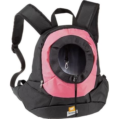Ferplast KANGOO Sac à dos pour chiens. Deux mesures.. Variante SMALL - Misure: 37 x 16 x h 36.5 cm - Rose (1/5)