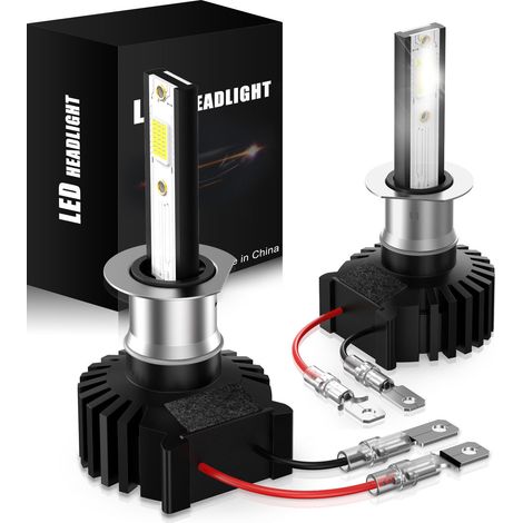 Ampoules LED H1, phares de voiture et de moto blancs IP65 étanche extrêmement lumineux, remplacement automatique de l'ampoule pour les kits halogènes et xénon (1/5)