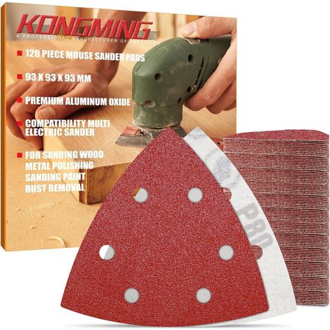 Schleifpapier Dreieckschleifer Klett 6 Loch 120 Stück Körnung 80 (1/5)