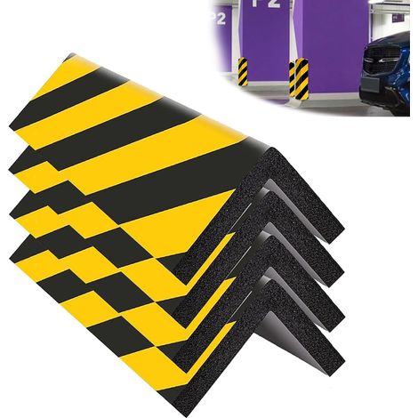 Protector de espuma autoadhesivo para puerta de garaje (4 piezas, 40 x 15 x 1,5 cm), para puertas de coche, aparcamientos, almacenes y paredes de coche. (1/5)
