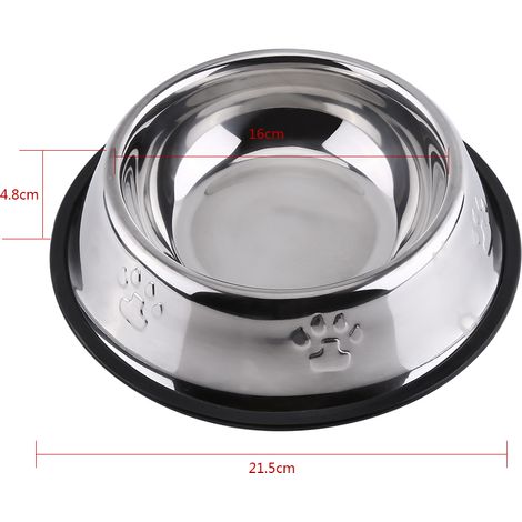 Gamelle antidérapante pour chien, chiot ou chat (21,5 cm)