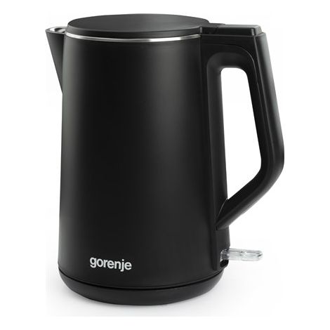 Gorenje Wasserkocher K15DWBK Elektrisch 2200 W 1,5 l Edelstahl 360° drehbarer Sockel Schwarz (1/5)