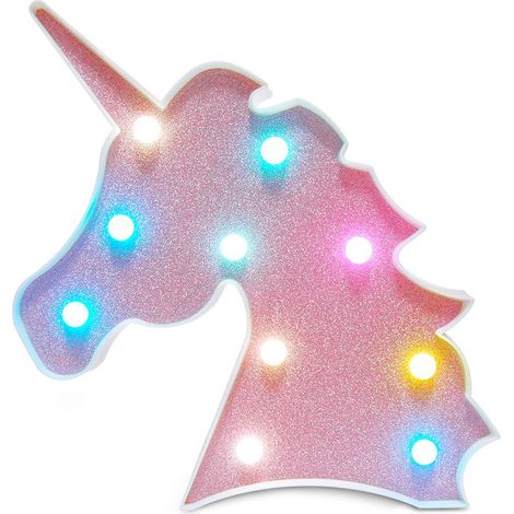 Light Up Unicorn Unicorn Party Supplies Kids Unicorn Colorful Unicorn Lamp Battery Operated Unicorn Table Decorations for Wall Decor, Kids Room, Living Room, Bedroom